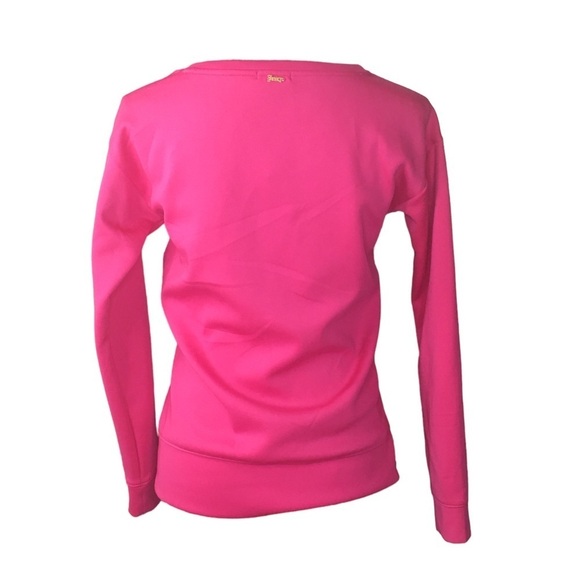 Juicy Couture sweatshirt Scuba Hot Pink Sequins Crewneck XS - Picture 4 of 7